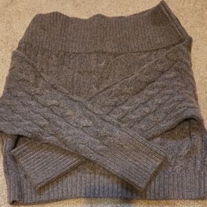 Express Charcoal Off-the-Shoulder Sweater